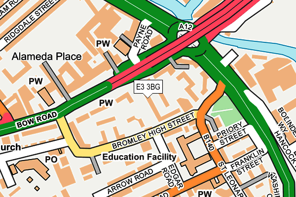 E3 3BG map - OS OpenMap – Local (Ordnance Survey)