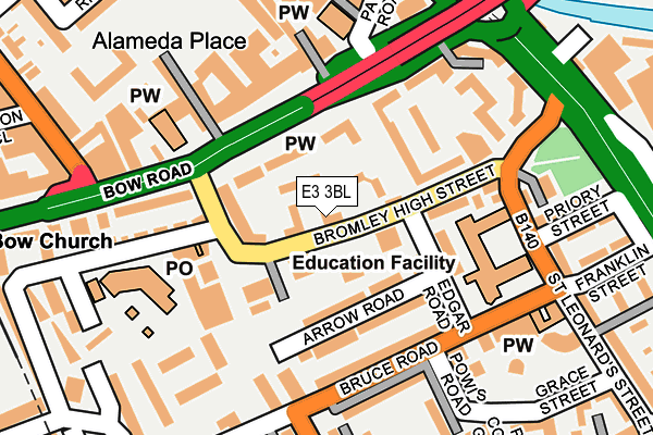 E3 3BL map - OS OpenMap – Local (Ordnance Survey)