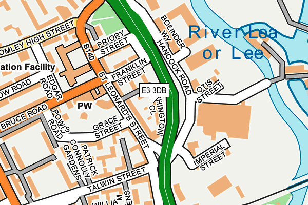 E3 3DB map - OS OpenMap – Local (Ordnance Survey)