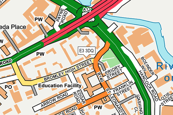 E3 3DQ map - OS OpenMap – Local (Ordnance Survey)