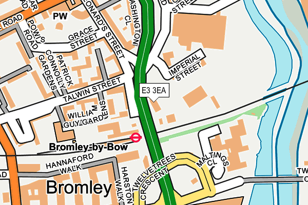 E3 3EA map - OS OpenMap – Local (Ordnance Survey)