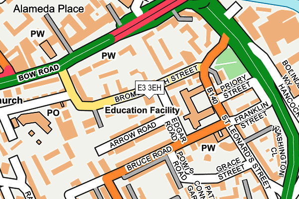 E3 3EH map - OS OpenMap – Local (Ordnance Survey)