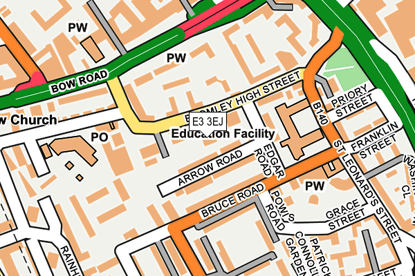 E3 3EJ map - OS OpenMap – Local (Ordnance Survey)