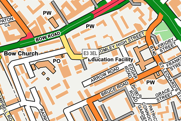 E3 3EL map - OS OpenMap – Local (Ordnance Survey)