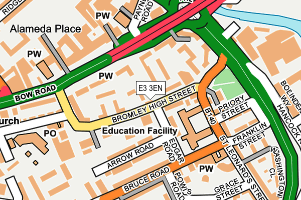 E3 3EN map - OS OpenMap – Local (Ordnance Survey)