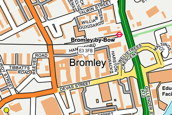 E3 3FB map - OS OpenMap – Local (Ordnance Survey)