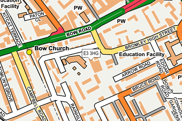 E3 3HG map - OS OpenMap – Local (Ordnance Survey)