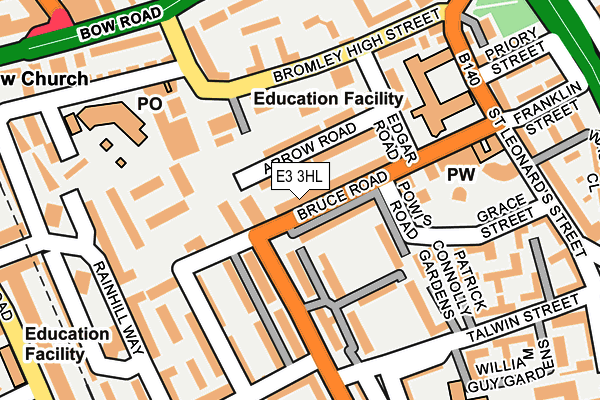 E3 3HL map - OS OpenMap – Local (Ordnance Survey)