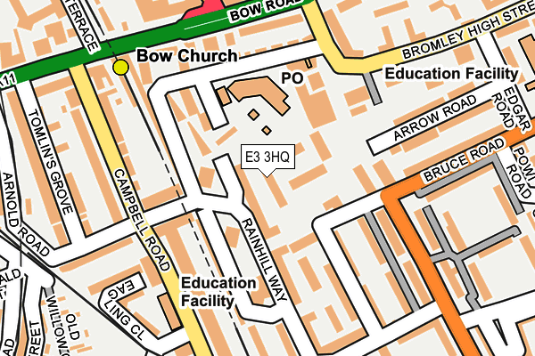 E3 3HQ map - OS OpenMap – Local (Ordnance Survey)