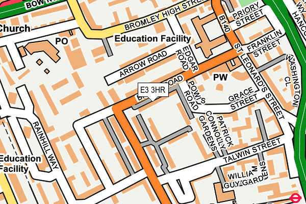 E3 3HR map - OS OpenMap – Local (Ordnance Survey)