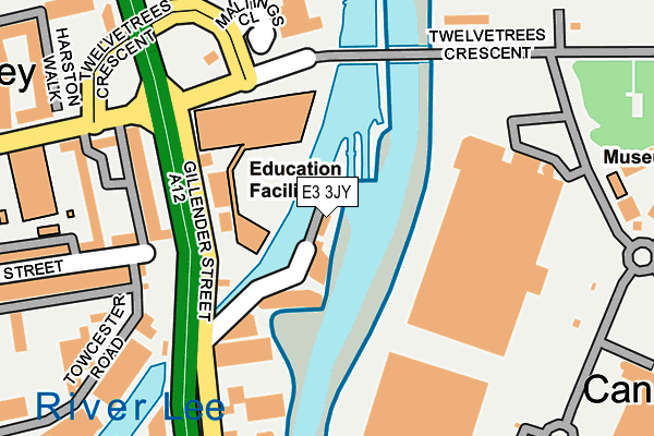 E3 3JY map - OS OpenMap – Local (Ordnance Survey)