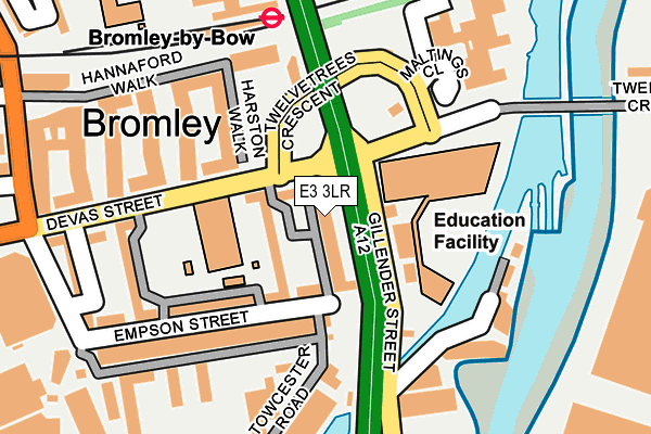 E3 3LR map - OS OpenMap – Local (Ordnance Survey)