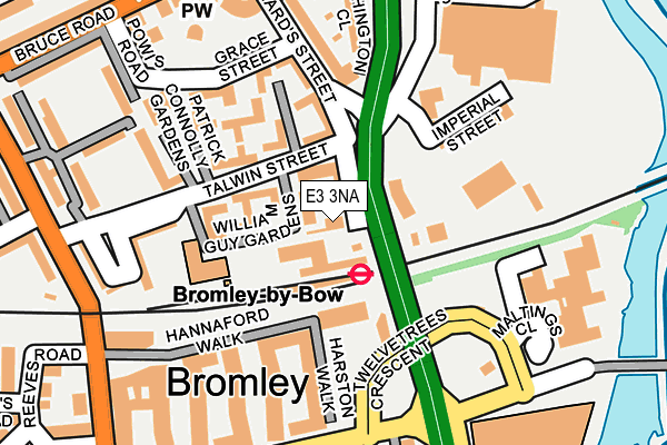 E3 3NA map - OS OpenMap – Local (Ordnance Survey)