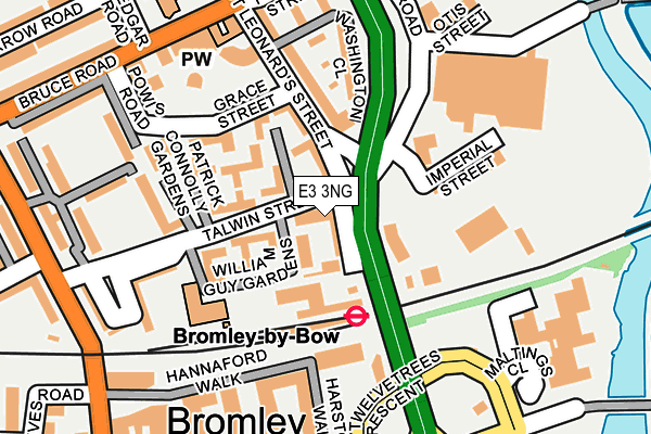 E3 3NG map - OS OpenMap – Local (Ordnance Survey)