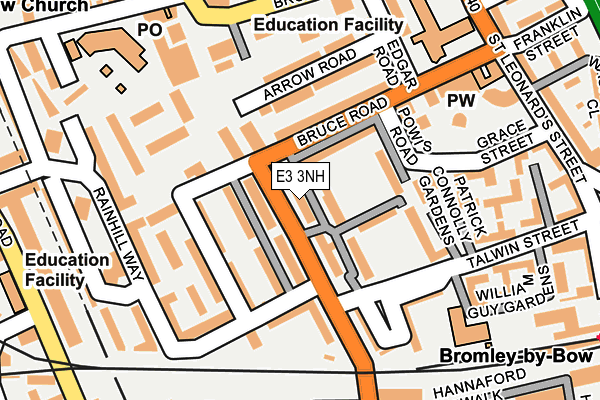 E3 3NH map - OS OpenMap – Local (Ordnance Survey)