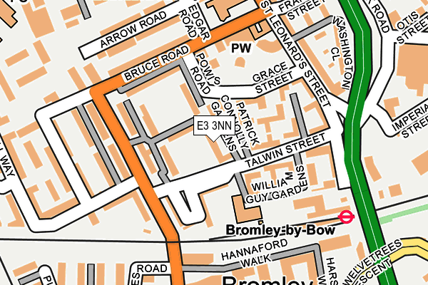 E3 3NN map - OS OpenMap – Local (Ordnance Survey)