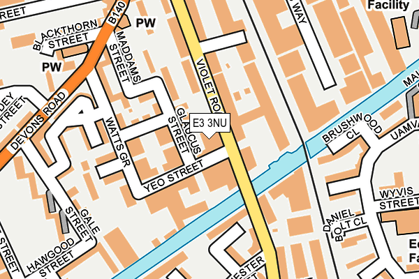E3 3NU map - OS OpenMap – Local (Ordnance Survey)