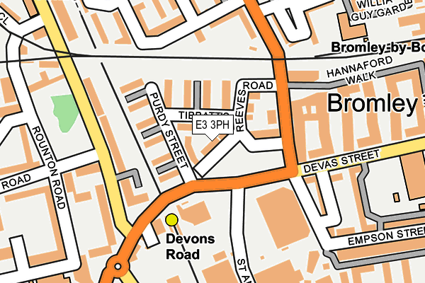 E3 3PH map - OS OpenMap – Local (Ordnance Survey)