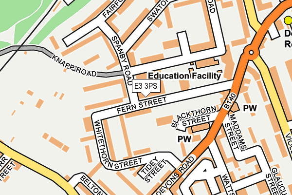 E3 3PS map - OS OpenMap – Local (Ordnance Survey)