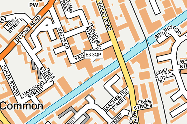 E3 3QP map - OS OpenMap – Local (Ordnance Survey)