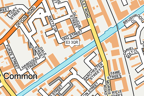 E3 3QR map - OS OpenMap – Local (Ordnance Survey)