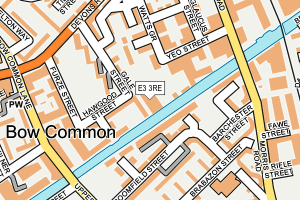 E3 3RE map - OS OpenMap – Local (Ordnance Survey)