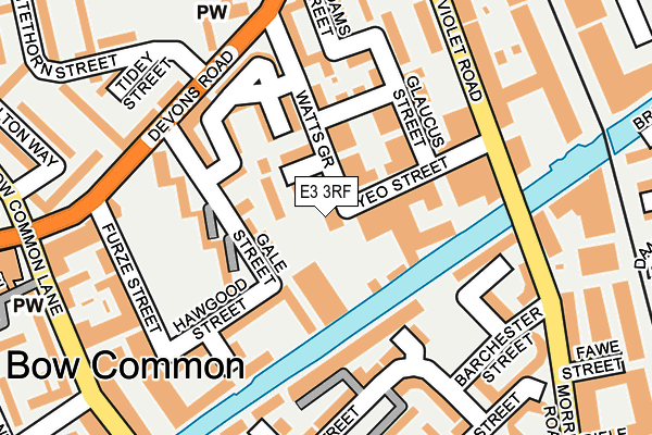 E3 3RF map - OS OpenMap – Local (Ordnance Survey)