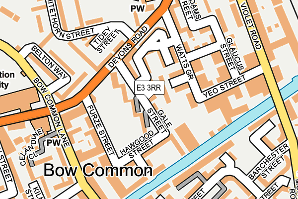 E3 3RR map - OS OpenMap – Local (Ordnance Survey)