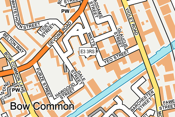 E3 3RS map - OS OpenMap – Local (Ordnance Survey)