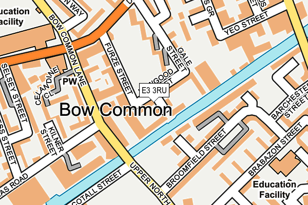 E3 3RU map - OS OpenMap – Local (Ordnance Survey)