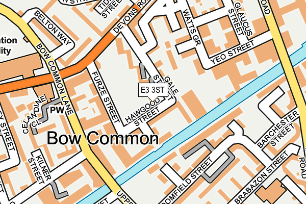 E3 3ST map - OS OpenMap – Local (Ordnance Survey)