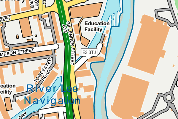 E3 3TJ map - OS OpenMap – Local (Ordnance Survey)