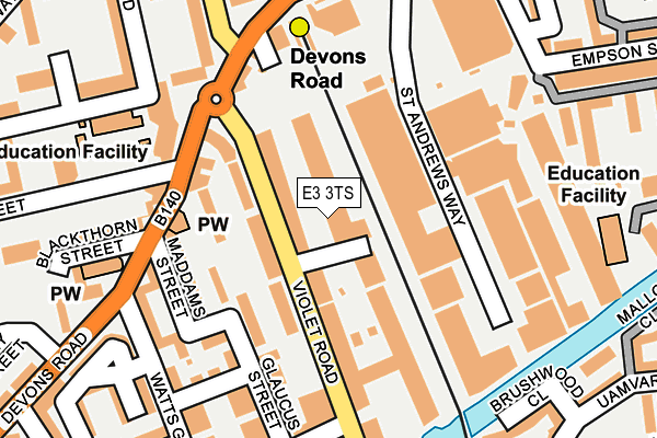 E3 3TS map - OS OpenMap – Local (Ordnance Survey)