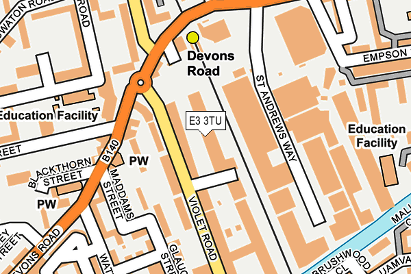 E3 3TU map - OS OpenMap – Local (Ordnance Survey)