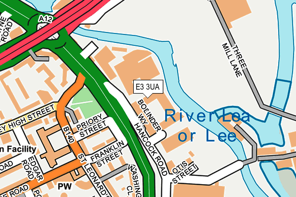 E3 3UA map - OS OpenMap – Local (Ordnance Survey)