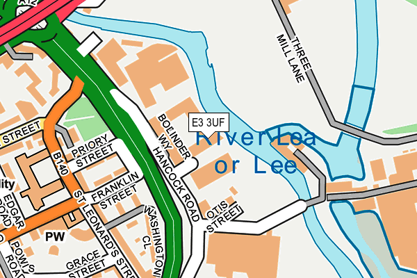 E3 3UF map - OS OpenMap – Local (Ordnance Survey)