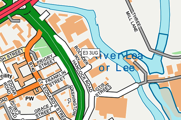 E3 3UG map - OS OpenMap – Local (Ordnance Survey)