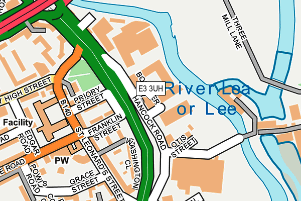 E3 3UH map - OS OpenMap – Local (Ordnance Survey)