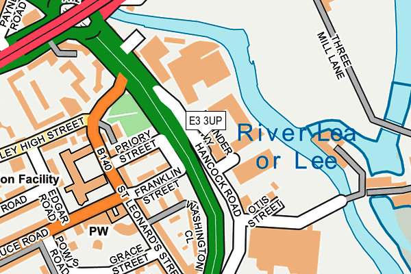 E3 3UP map - OS OpenMap – Local (Ordnance Survey)