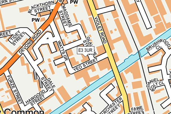 E3 3UR map - OS OpenMap – Local (Ordnance Survey)