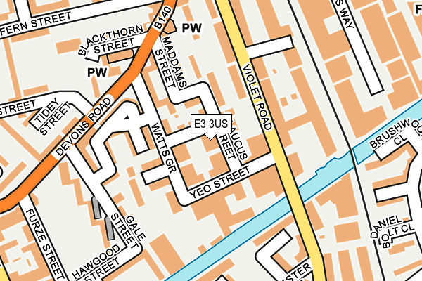 E3 3US map - OS OpenMap – Local (Ordnance Survey)