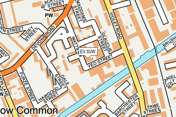 E3 3UW map - OS OpenMap – Local (Ordnance Survey)