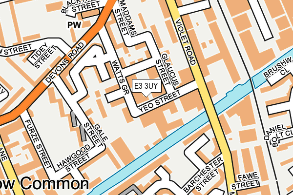 E3 3UY map - OS OpenMap – Local (Ordnance Survey)