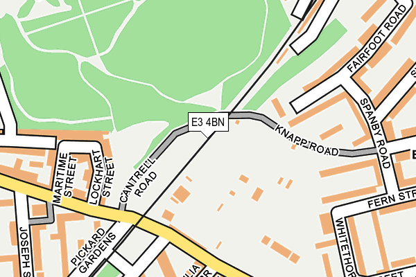 E3 4BN map - OS OpenMap – Local (Ordnance Survey)