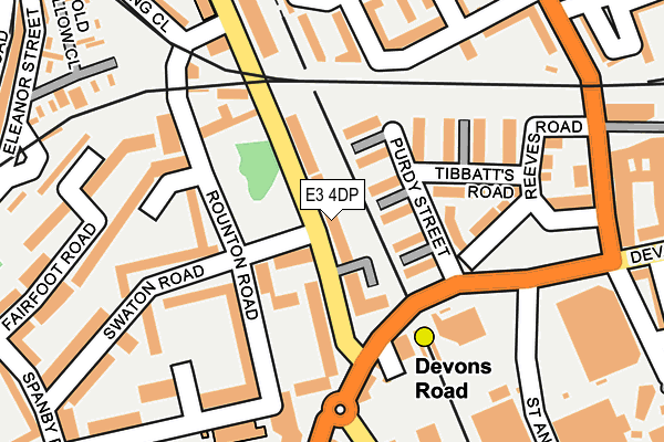 E3 4DP map - OS OpenMap – Local (Ordnance Survey)