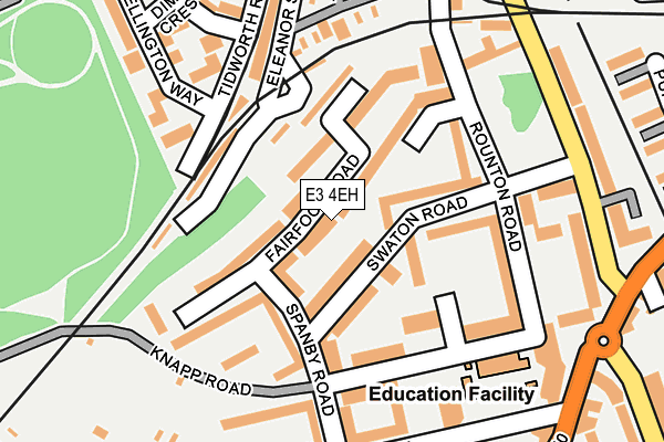 E3 4EH map - OS OpenMap – Local (Ordnance Survey)