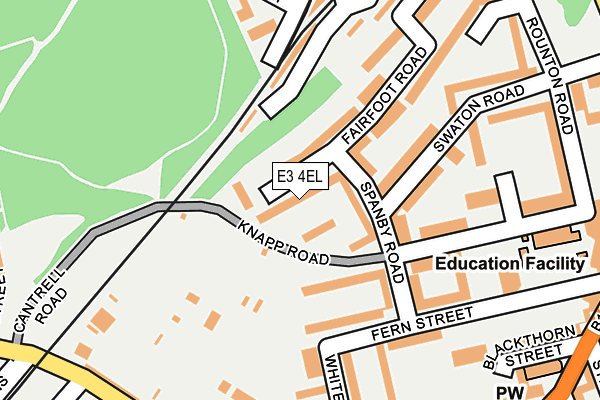 E3 4EL map - OS OpenMap – Local (Ordnance Survey)
