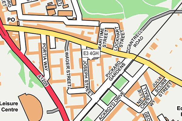 E3 4GH map - OS OpenMap – Local (Ordnance Survey)
