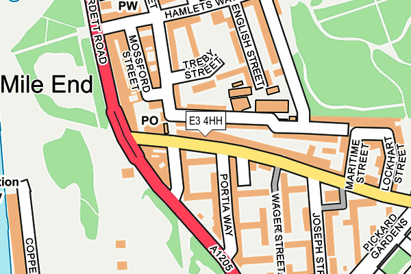 E3 4HH map - OS OpenMap – Local (Ordnance Survey)