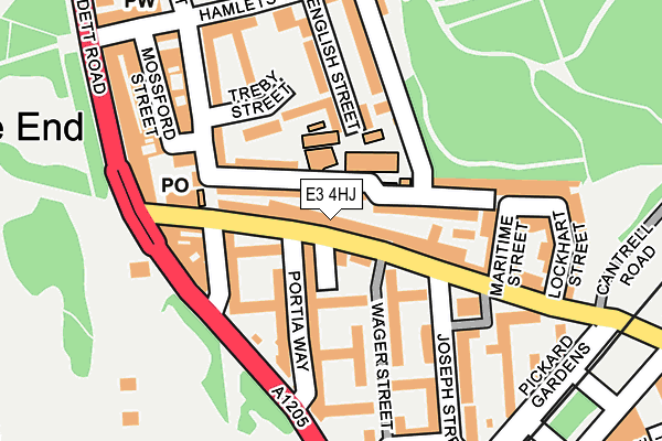 E3 4HJ map - OS OpenMap – Local (Ordnance Survey)